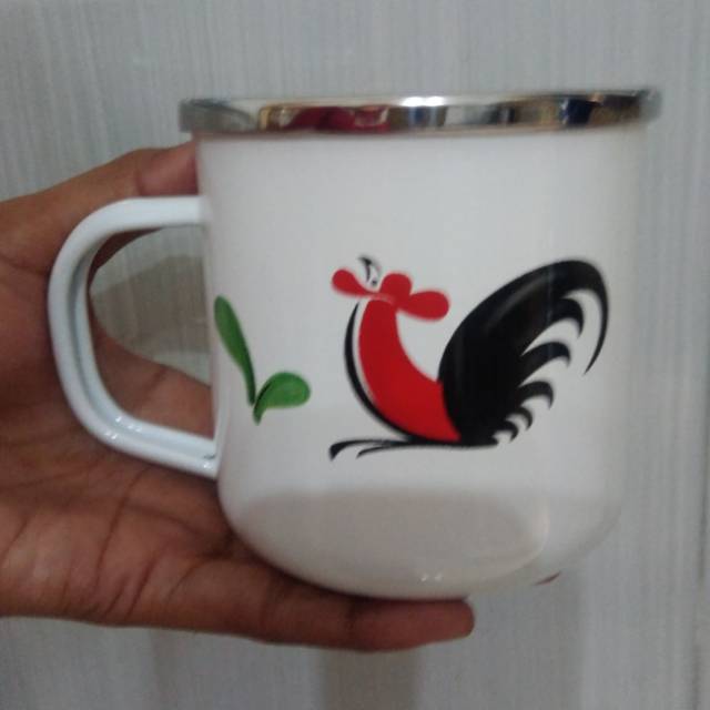 Mug ayam / Mug enamel 9cm