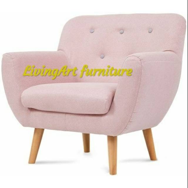 Sofa single pink sofa retro vintage
