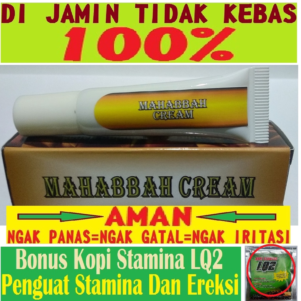 BAYAR DI TEMPAT Mahabah Cream Asli Original Obat Oles Tahan Lama Pria Di Ranjang Tanpa Rasa Panas