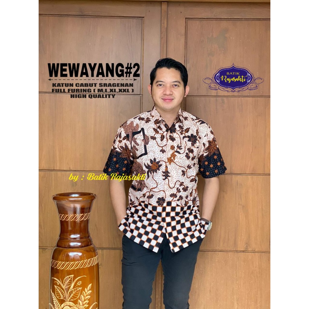 Wewayang 2 KEMEJA BAJU BATIK PRIA SOLO LENGAN PENDEK FULL FURING KATUN HALUS ATASAN BATIK PREMIUM MODERN Rajasakati BRAMANTYA DWI MUKTI MOCCA MERPATI SOGAN SETYO PRABU GUNUNGAN EMAS GURDO PARI KRESNA AJISAKA HIJAU WIRAYUDHA VIJAY SEJAGAD BATIK SOLO