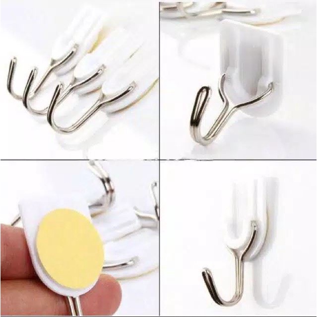 Gantungan Baju Dinding Gantungan Hook Baju Tempel Dinding Pintu 1 set