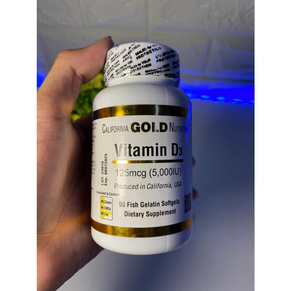 California Gold Nutrition Vitamin D3 5000 IU 90 Softgel CGN Vitamin D3 5000IU