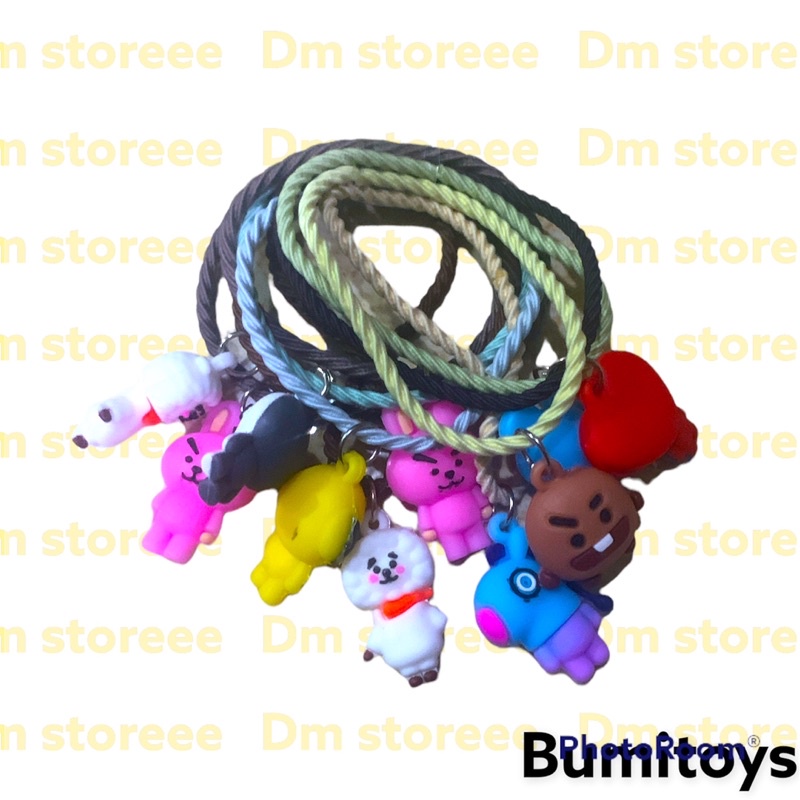 ikat rambut karet elastis bt21 bts / gelang Korea gelang bts karet rambut bt21