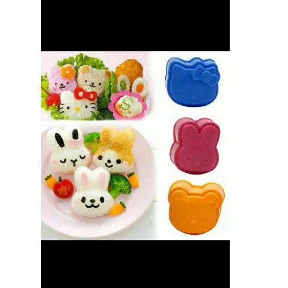 cetakan bento anak- cetakan karakter - cetakan Hellokitty