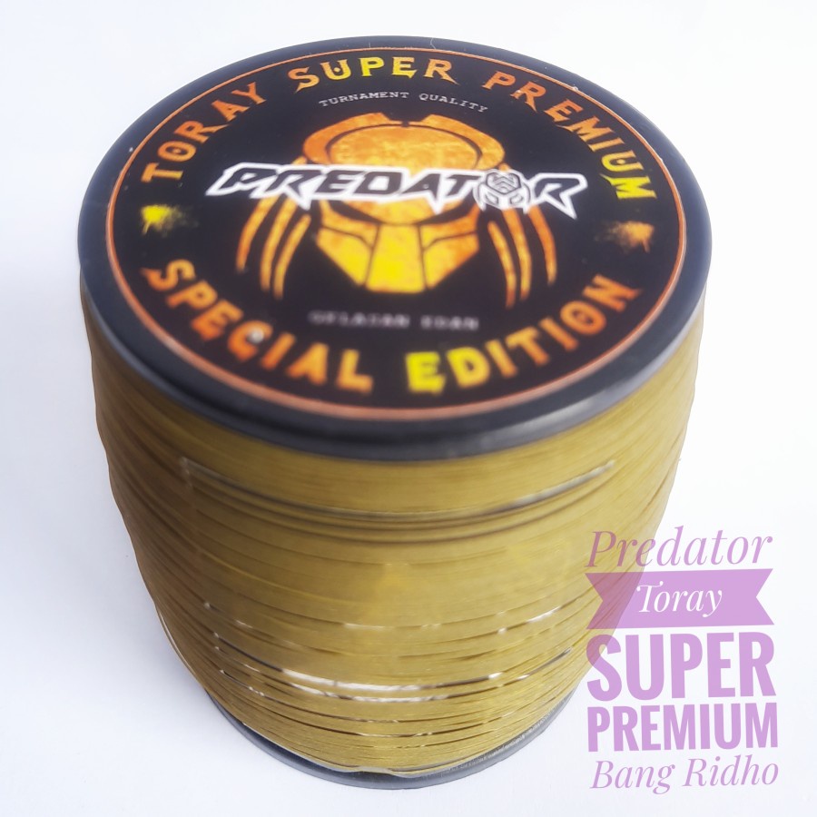 Gelasan PREDATOR Original TORAY SUPER PREMIUM BOBIN HIJAU ORI - GOLD, 0,22
