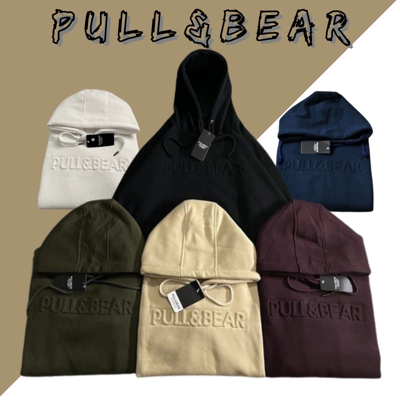 HOODIE PULL AND BEAR / SWEATER PULL AND BEAR / HOODIE TIMBUL / JAKET PULL AND BEAR EMBOS UNISEX PREMIUM