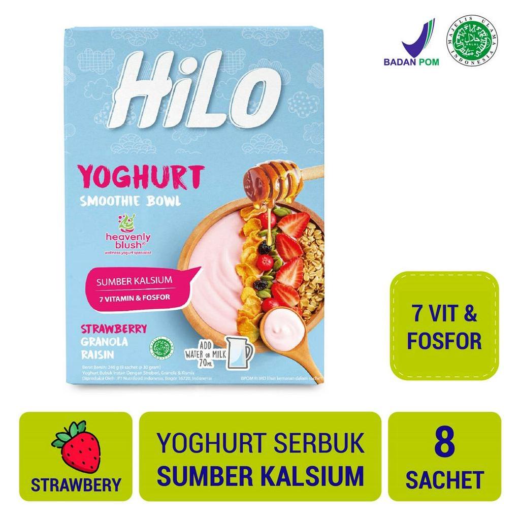 

HiLo Yoghurt Smoothie Bowl Strawberry 8 Sachet - Yoghurt Sumber Kalsium dan Vitamin
