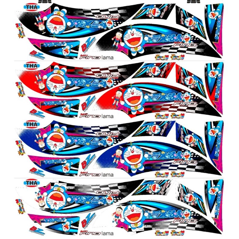 Striping Fino Karbu / Lama Variasi Yamaha Sticker Motor Stiker Skotlet Lis Motor List Body Scotlite