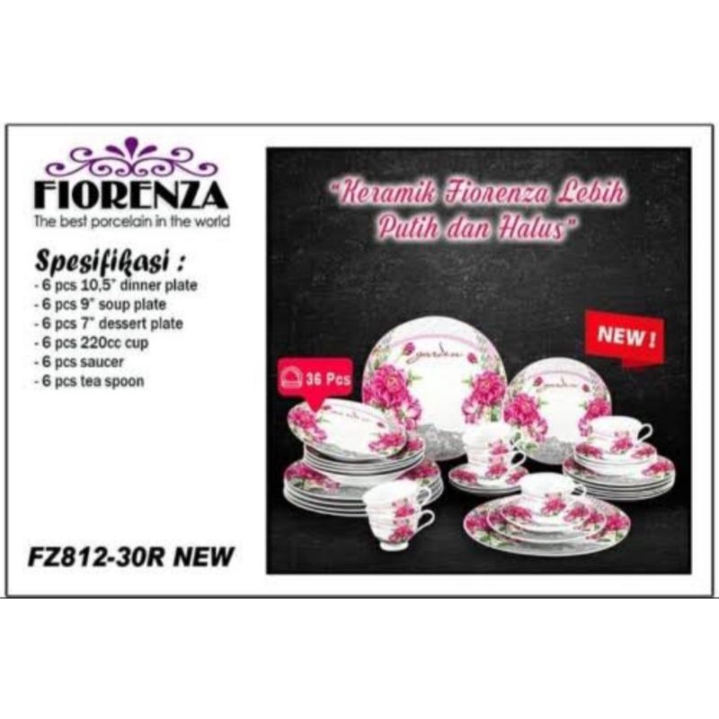 FIORENZA DINNER SET FZ812-36R-NEW