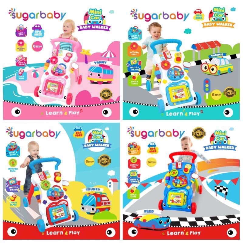 Sugarbaby Baby Mini Car Push walker /Baby walker sugarbaby Mainan membantu jalan anak/Sugar baby Dorongan bayi