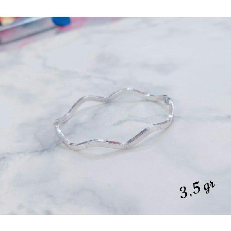 Gelang Golong Cartier Gelombang putih