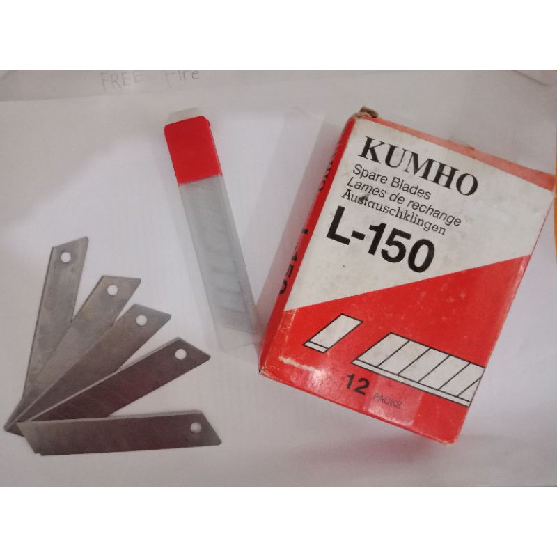 

REFILL ISIAN CUTTER BESAR KUMHO SPARE BLADES L-150(5 BLADES/TUBE)