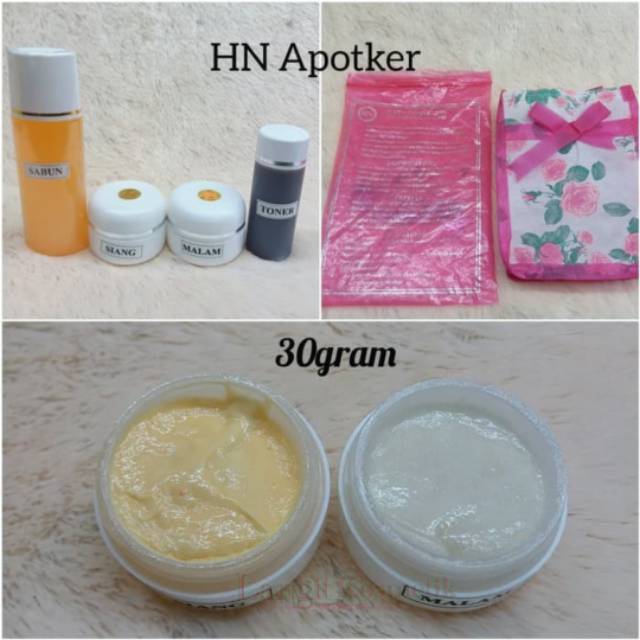 Paket cream wajah hn apoteker ori // paket scincare hn original 15gr