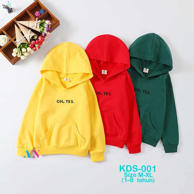 AA1 - Hoodie Fleece Anak Unisex Cowo Cewe KDS-001