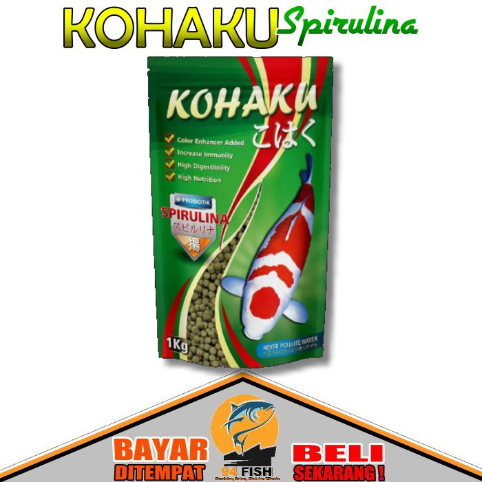 PAKAN KOI PAKAN IKAN KOI KOHAKU SPIRULINA L 1KG