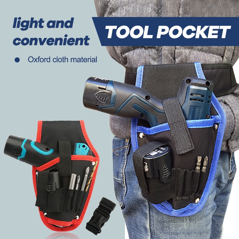 Tools Bag Tas Pinggang Tools Mesin Cordless Drill Bor Perkakas Belt Bag Taffware Electrical Drill Pockets Tools Bag with Belt