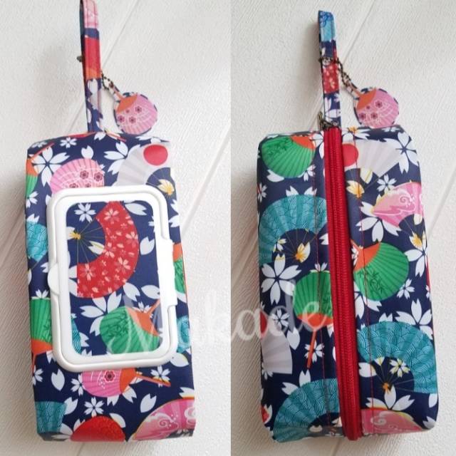 Tempat Tisu 2in1 cover Tisu Basah dan Kering / Tisu Travel / Pouch tissue