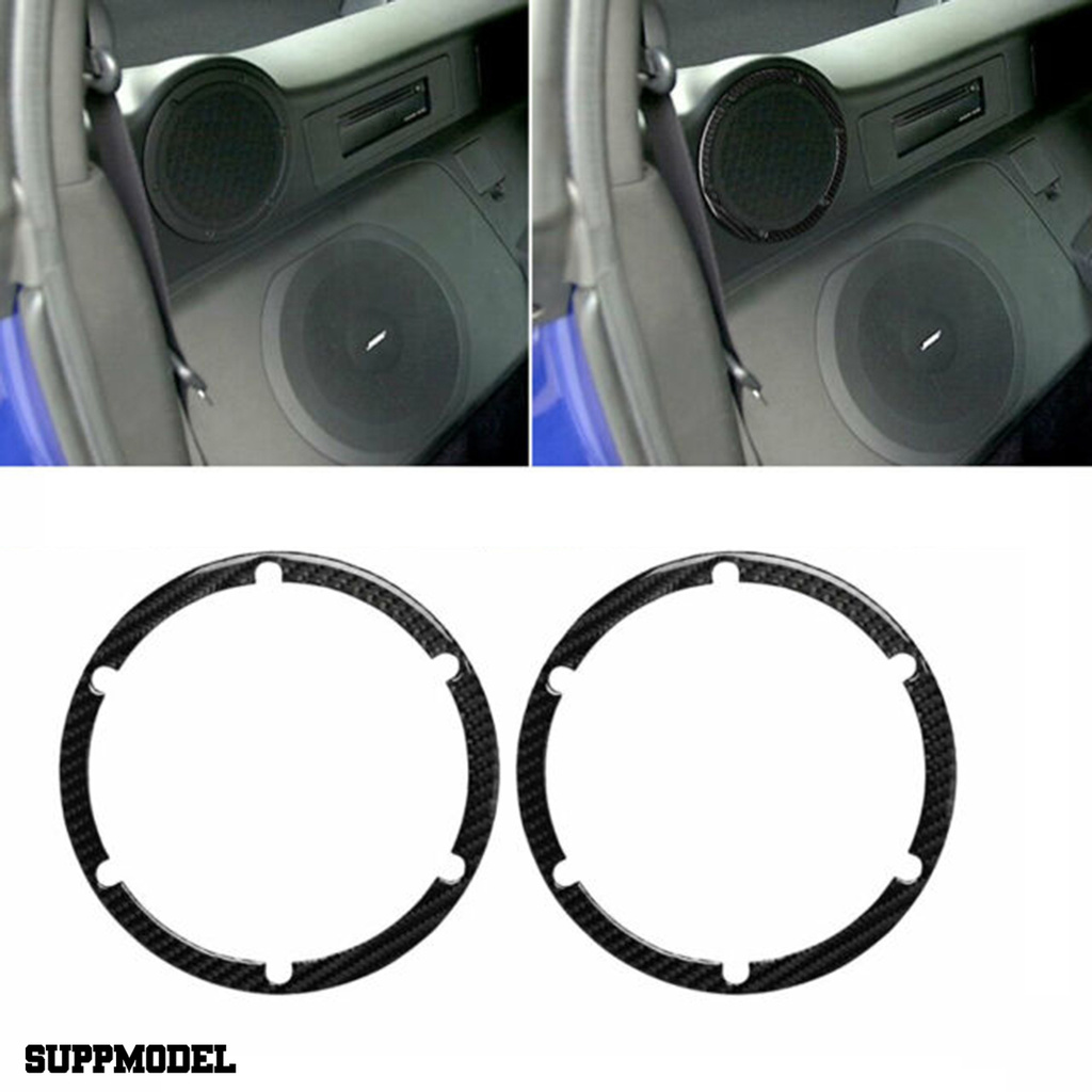 Smodel 2 Pcs Sticker Dekorasi Stir Mobil Nissan 06-09 / 350z Bahan Serat Karbon Anti Air