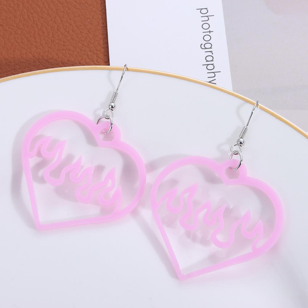 Lily Acrylic Womens Earrings Fashion Geometri Lucu Berongga Keluar