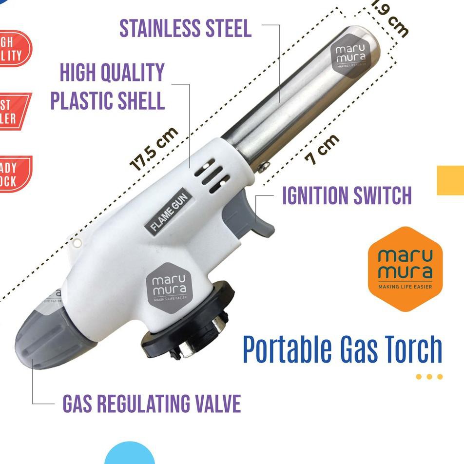 Jual Marumura Portable Gas Torch Blow Torch Flame Gun Gas Torch