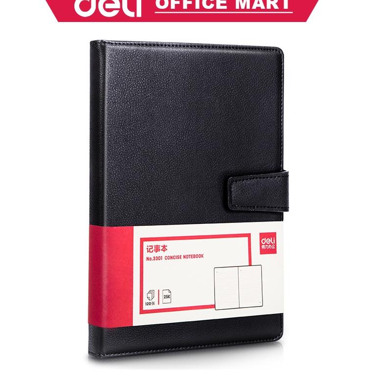 

[KODE F3] Deli Buku Catatan Kulit Notebook Buku Tulis 25k 16k 120 Lembar Buku Tulis Leather Cover Notebook