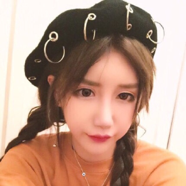 Baret Hat Ring 06070188 / Beret Hat / Topi Baret Korea / Wool Painter Hat