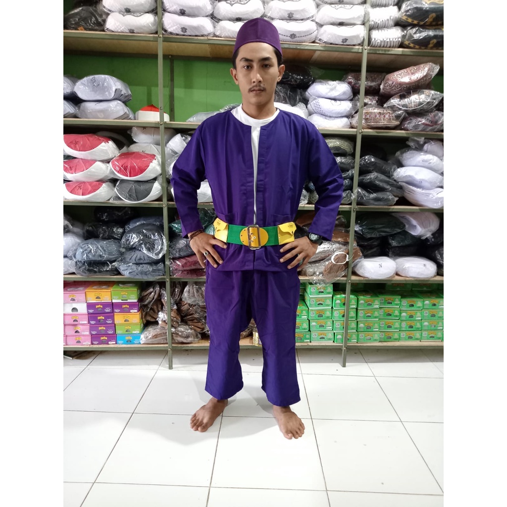 Baju Pangsi XXL Sabuk Dan peci Lengkap