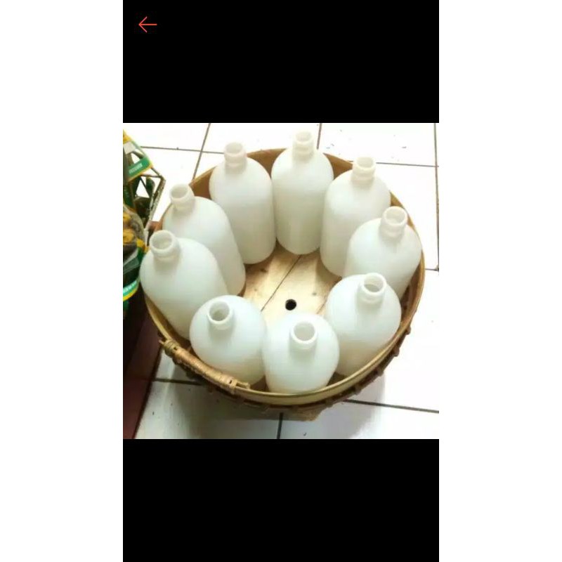 5 botol jamu plastik ukuran 1liter