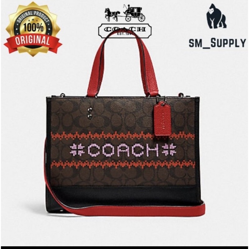 COACH DEMPSEY CARRYALLIN SIGNATURE CANVAS/TAS COACH WANITA