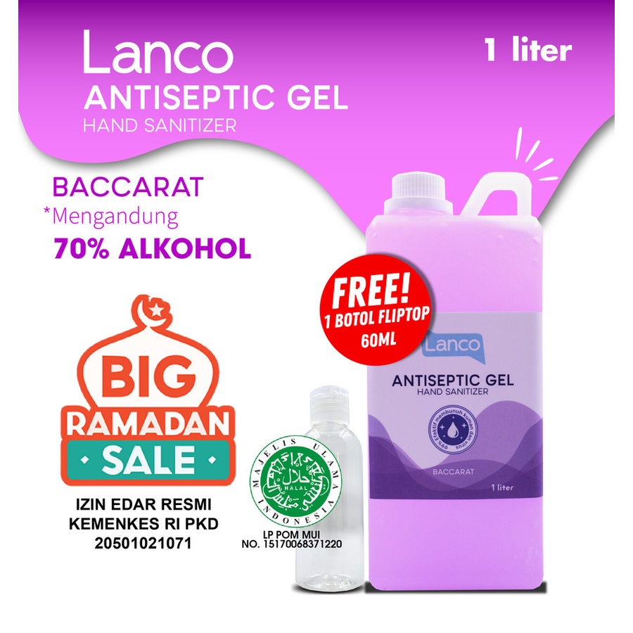 Hand Sanitizer 1 Liter [Izin Kemenkes] Terlaris Promo Bonus Botol