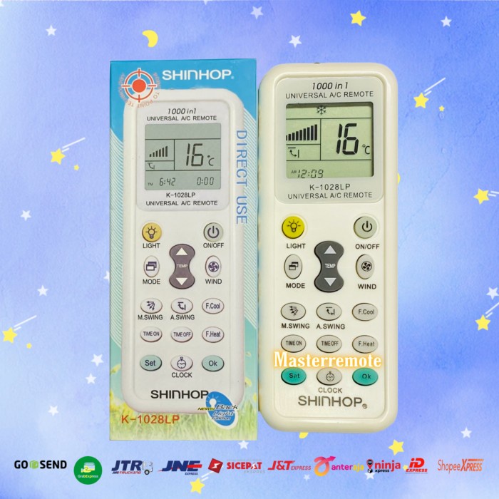 Remot Remote Ac Multi / Universal Ac Shinhop K1028Lp #98