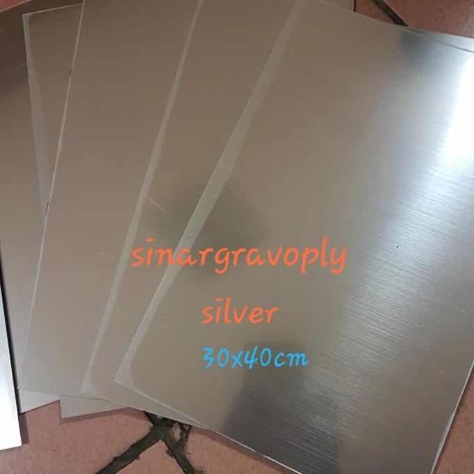 

Office & Stationery | Document Organizer | Gravoply Silver Teks Hitam 30X40Cm Tebal 1.5Ml | Best Seller