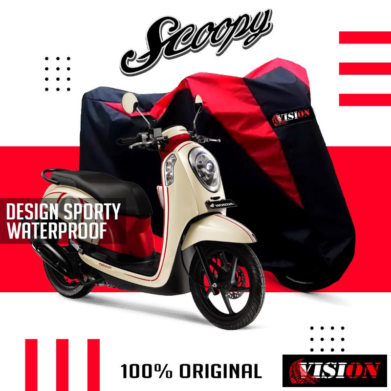 Cover Motor Metic Premium Beat Anti Panas Dan Hujan Outdoor Terbaik W8O7 Jumbo Mio Pelindung Matic S