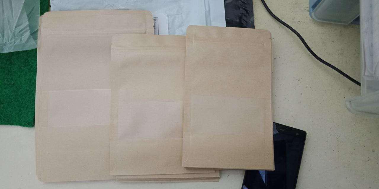 Standing Pouch Kraft Paper Window - Plastik Kemasan Makanan 14x20