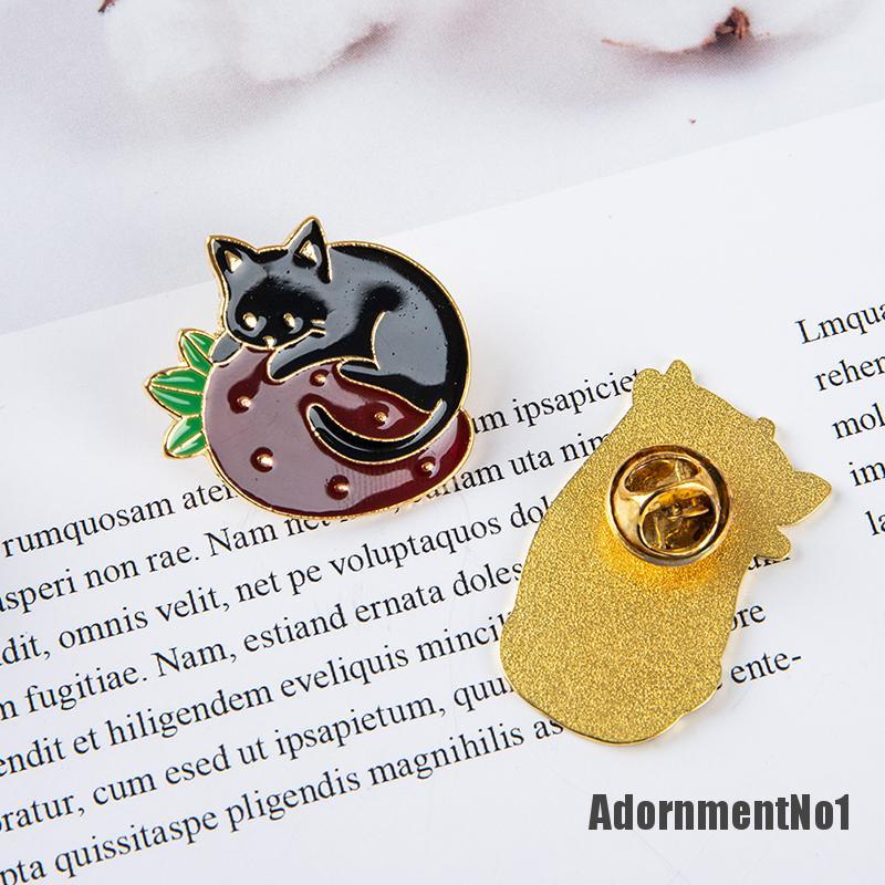 (Adornmentno1) 4pcs / Set Bros Pin Enamel Bentuk Kucing Lucu Untuk Aksesoris Pakaian / Tas