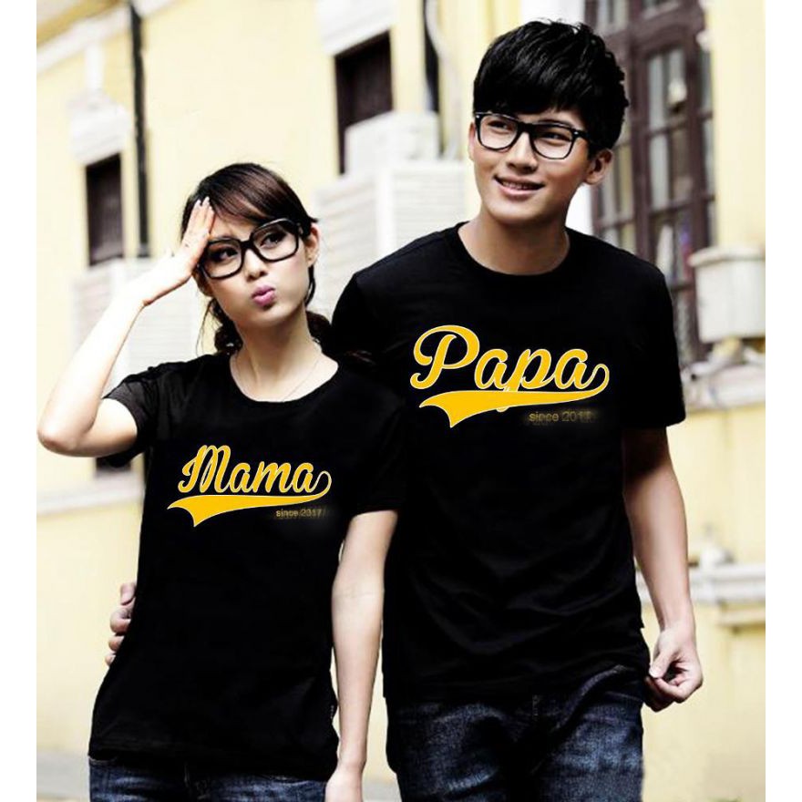  kaos  couple  baju  couple  lengan  pendek  murah PAPA MAMA 