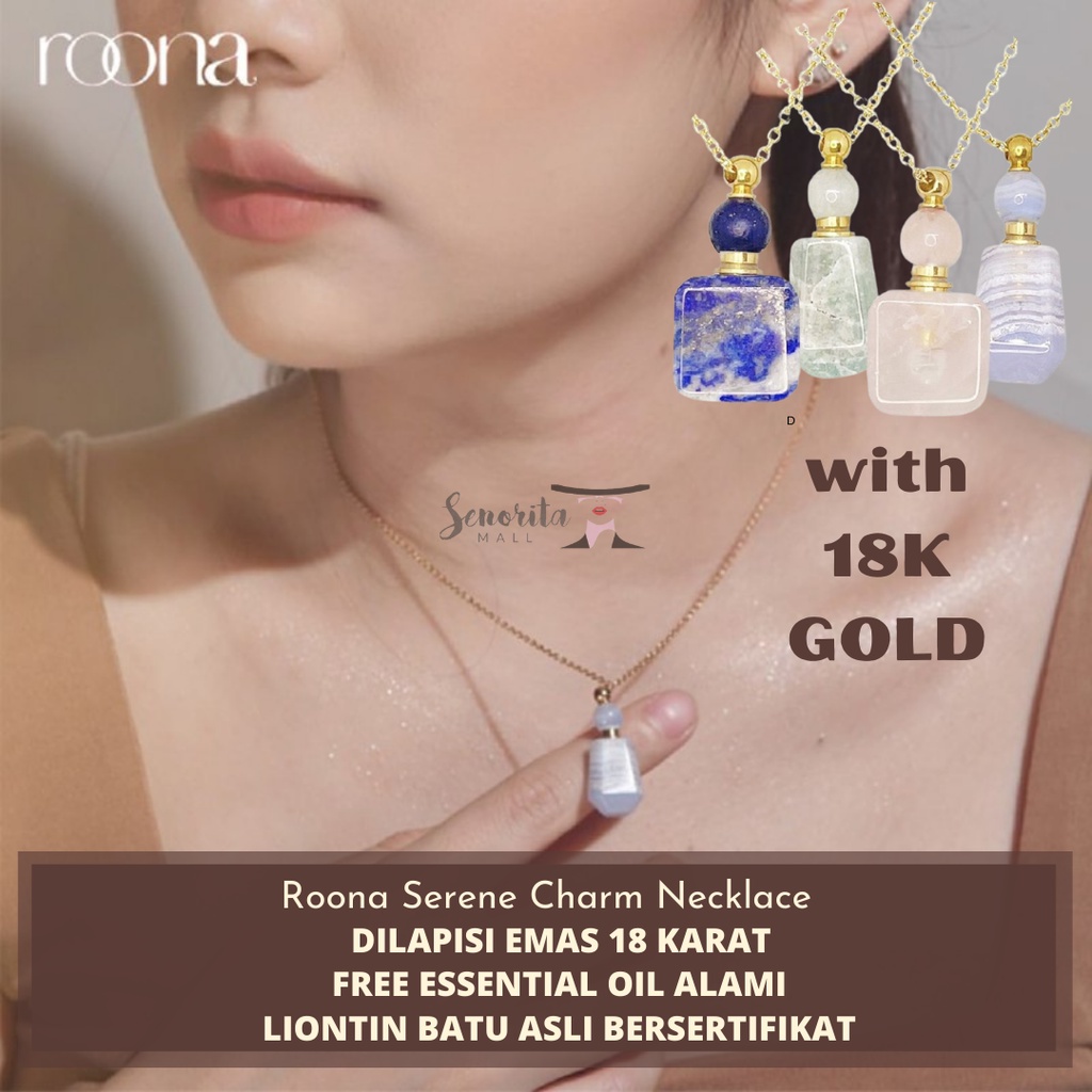 Roona - Serene Charm Necklace Diffuser Kalung Original (Free Essential Oil)