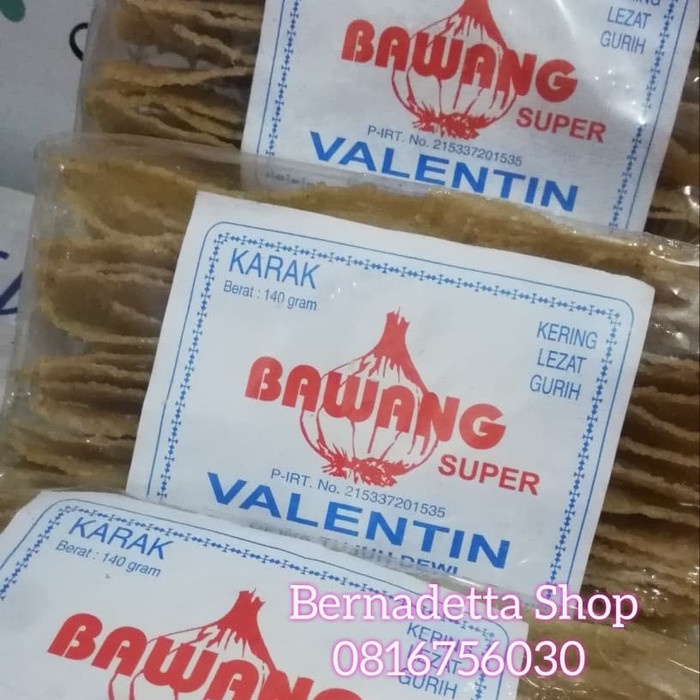 

MURAH Kerupuk Karak / Gendar Valentin rasa Bawang /Kerupuk beras solo