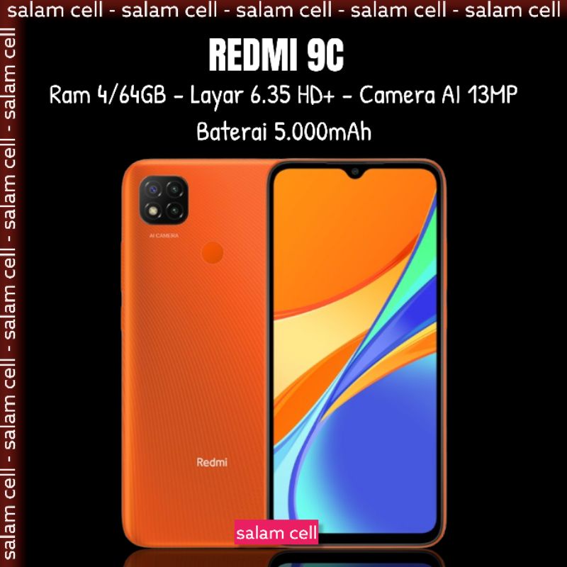 Redmi 9C Ram 4/64Gb Baterai 5.000MaH No Repack Garansi Resmi-1