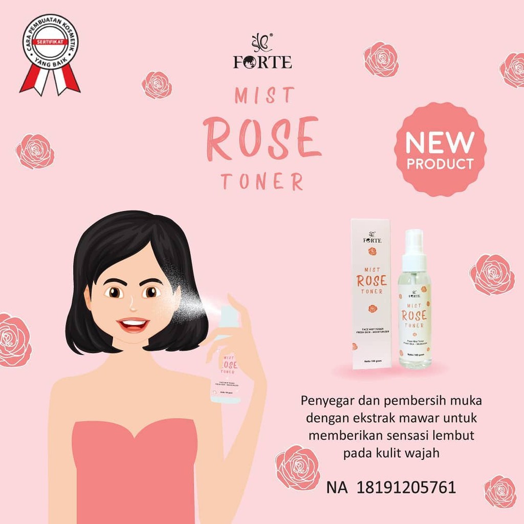 MIST TONER SYB FORTE ORIGINAL BPOM ROSE WATER