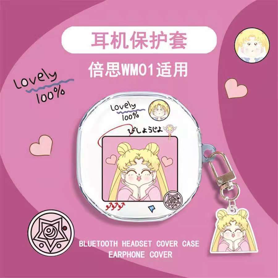 Baseus WM01 Soft Case TPU Transparan Anti Jatuh Motif Kartun Lucu Cover Proteksi Earphone Bluetooth