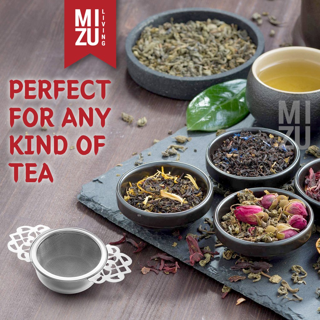 MIZU HWANGHUCHA Empress Tea Strainer Saringan Teh Ratu Emas Stainless Steel