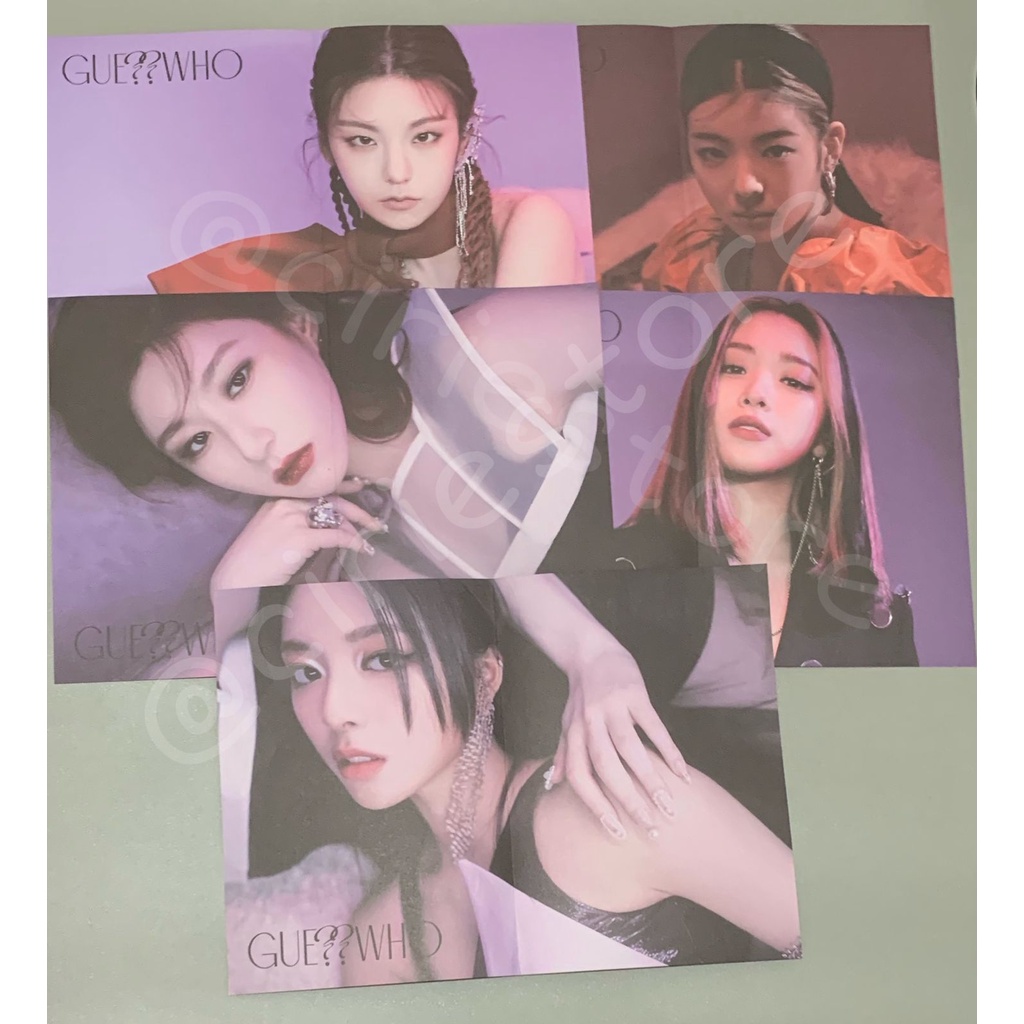 ITZY Guess Who Mini Poster Yeji Lia Ryujin Chaeryoung Yuna