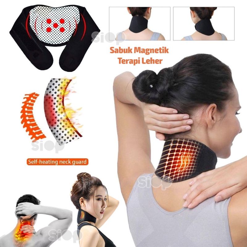 Magnetic Belt Therapy/Terapi Pemanas Leher Sabuk Magnetik/Neck Therapy Tourmaline Belt