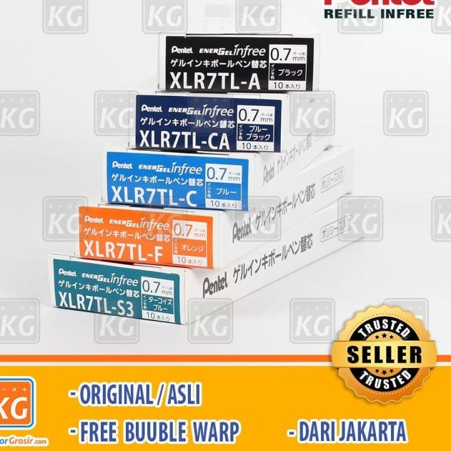 

➽ Refill Pen Pentel Infree Energel-X Isi Ulang Pulpen Gel 0.5mm / 0.7mm - 0.5mm Navy ✦