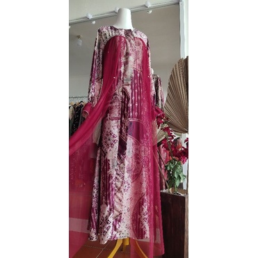 INDARI TILE MAXI / SAYA BASIC / BAJU KONDANGAN / GAMIS PESTA / DRESS MAXMARA ROYAL SATIN