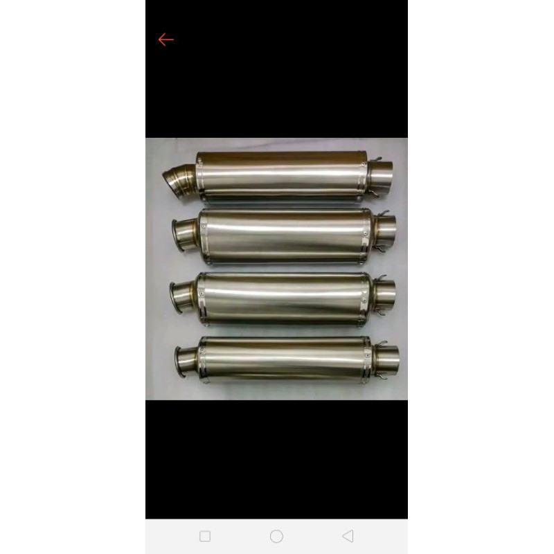 selencer knalpot oval bulat polos