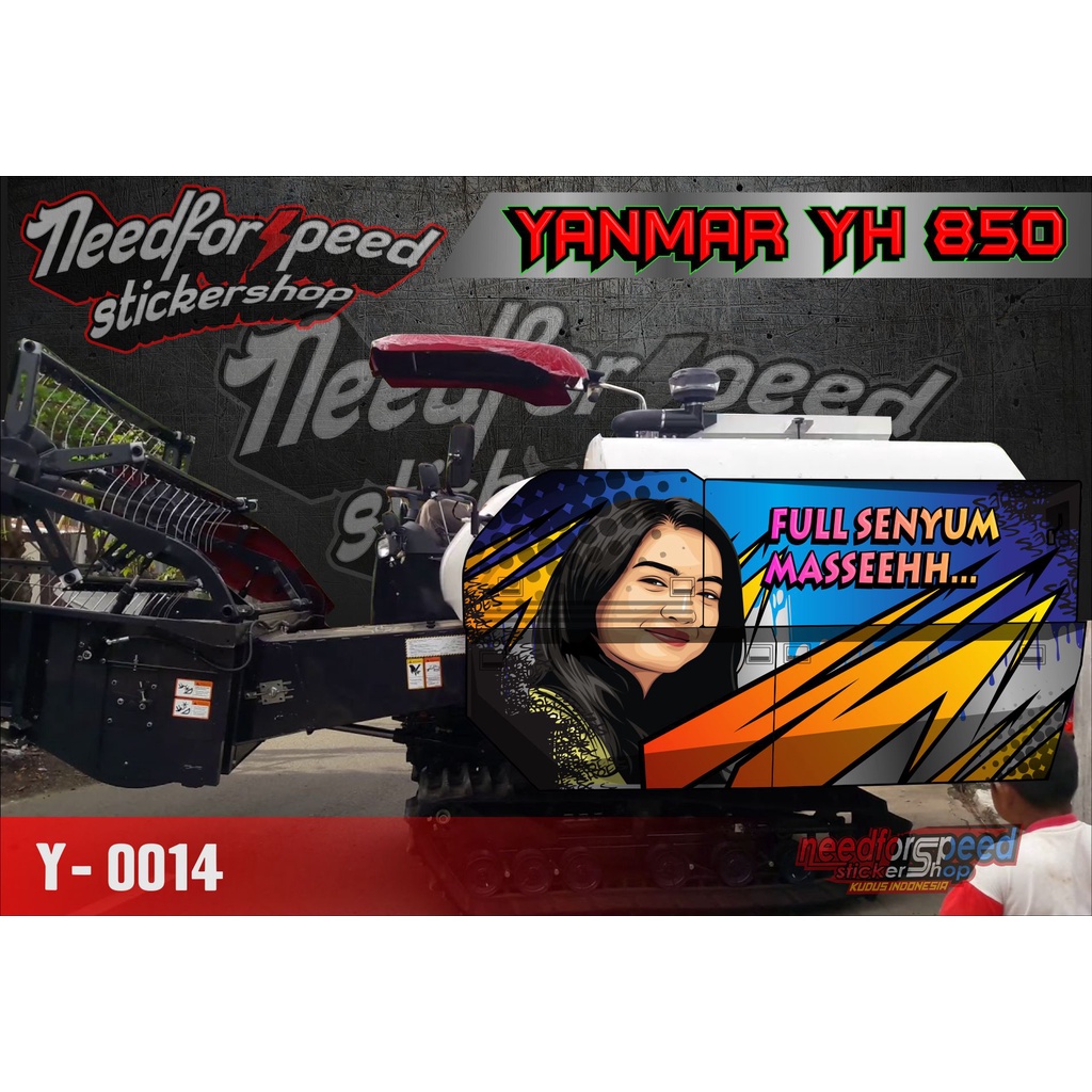 DECAL STICKER COMBINE YANMAR YH 850
