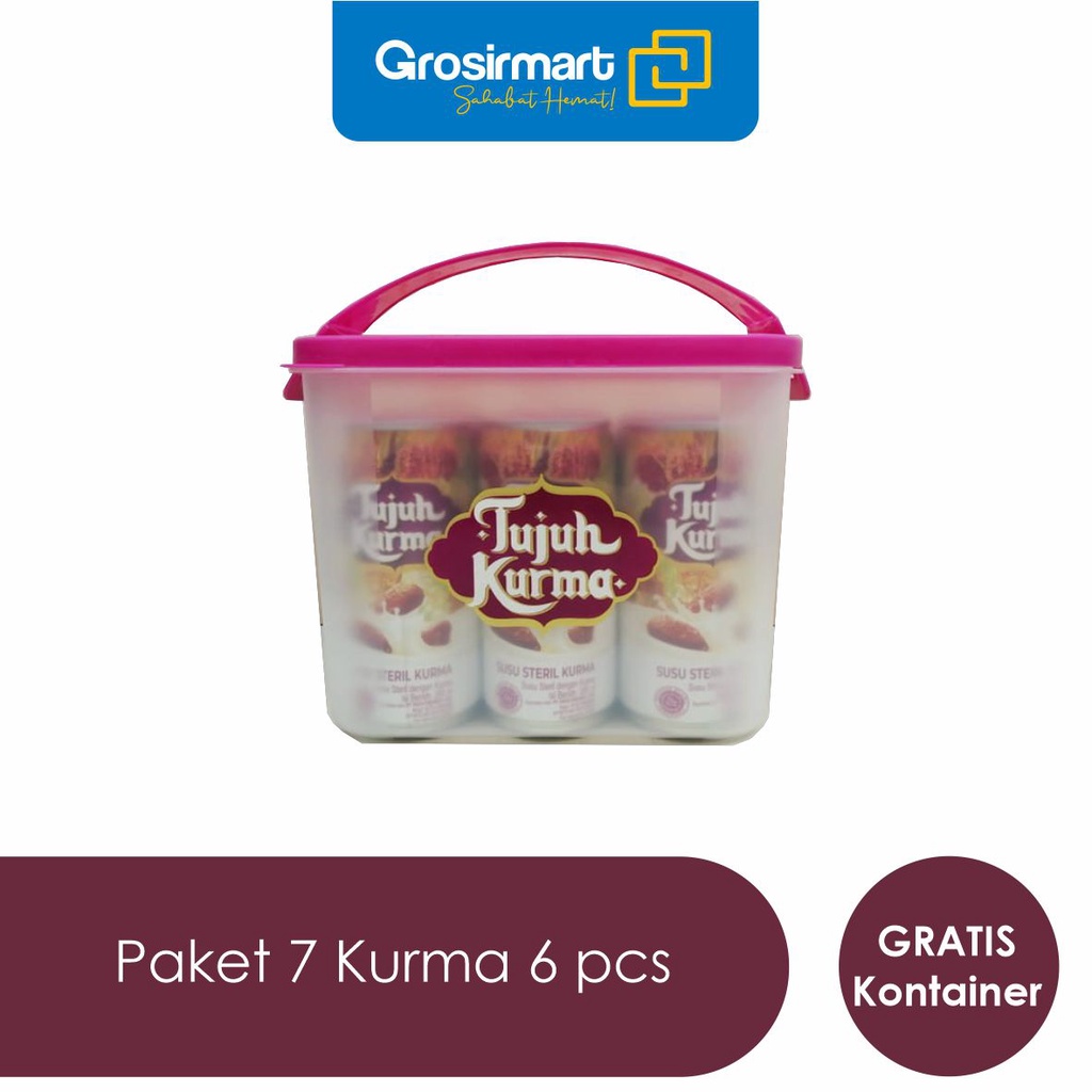 

paket tujuh kurma 6 pcs plus container