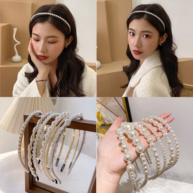 Citadeal - Bando Korea Mutiara, Pearl Headband